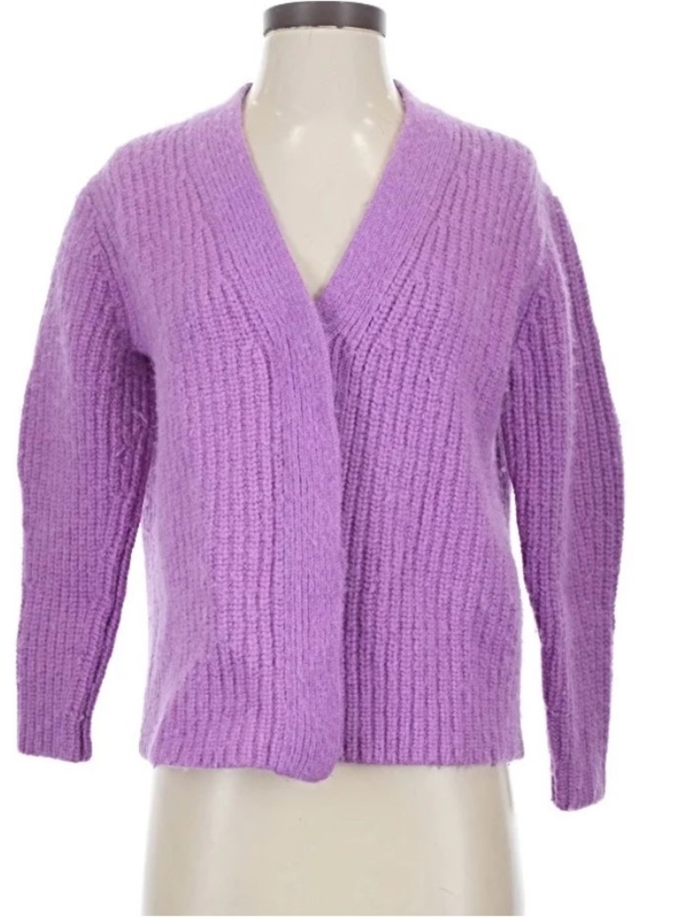 Vince Purple Women's Knit Cardigan Sweater
